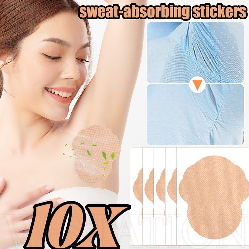 10Pcs Disposable Underarm Sweat Pads - Underarm Armpits Sweat-absorbing ...