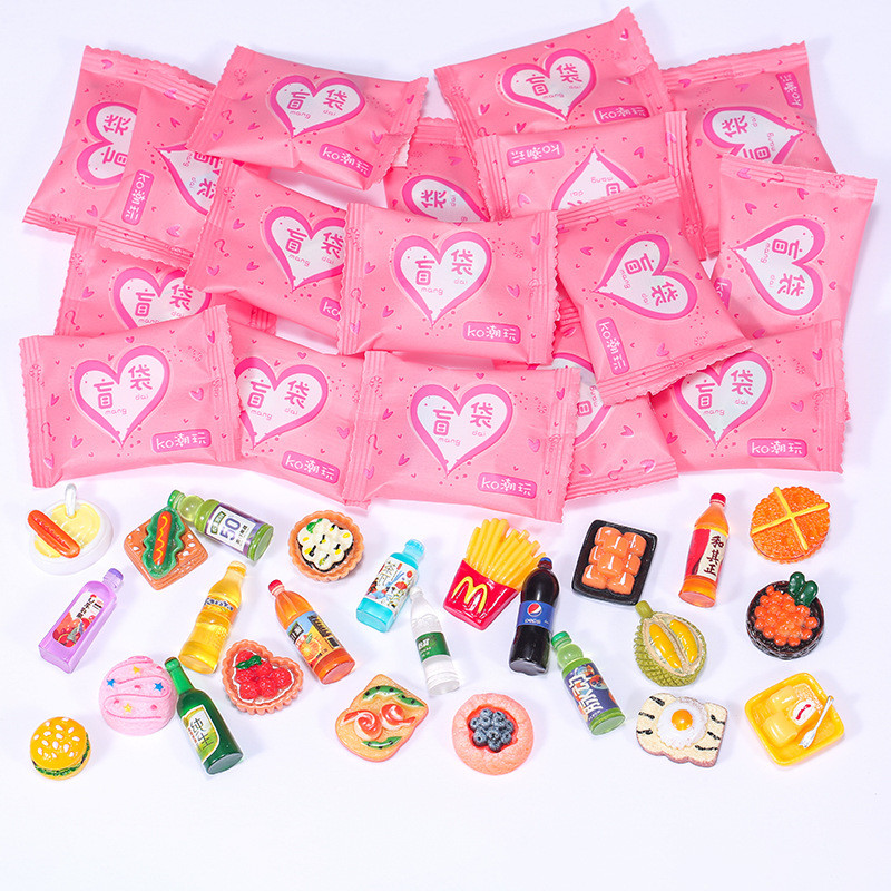 50Pcs Miniature food toys mini models toys simulation supermarkets ...