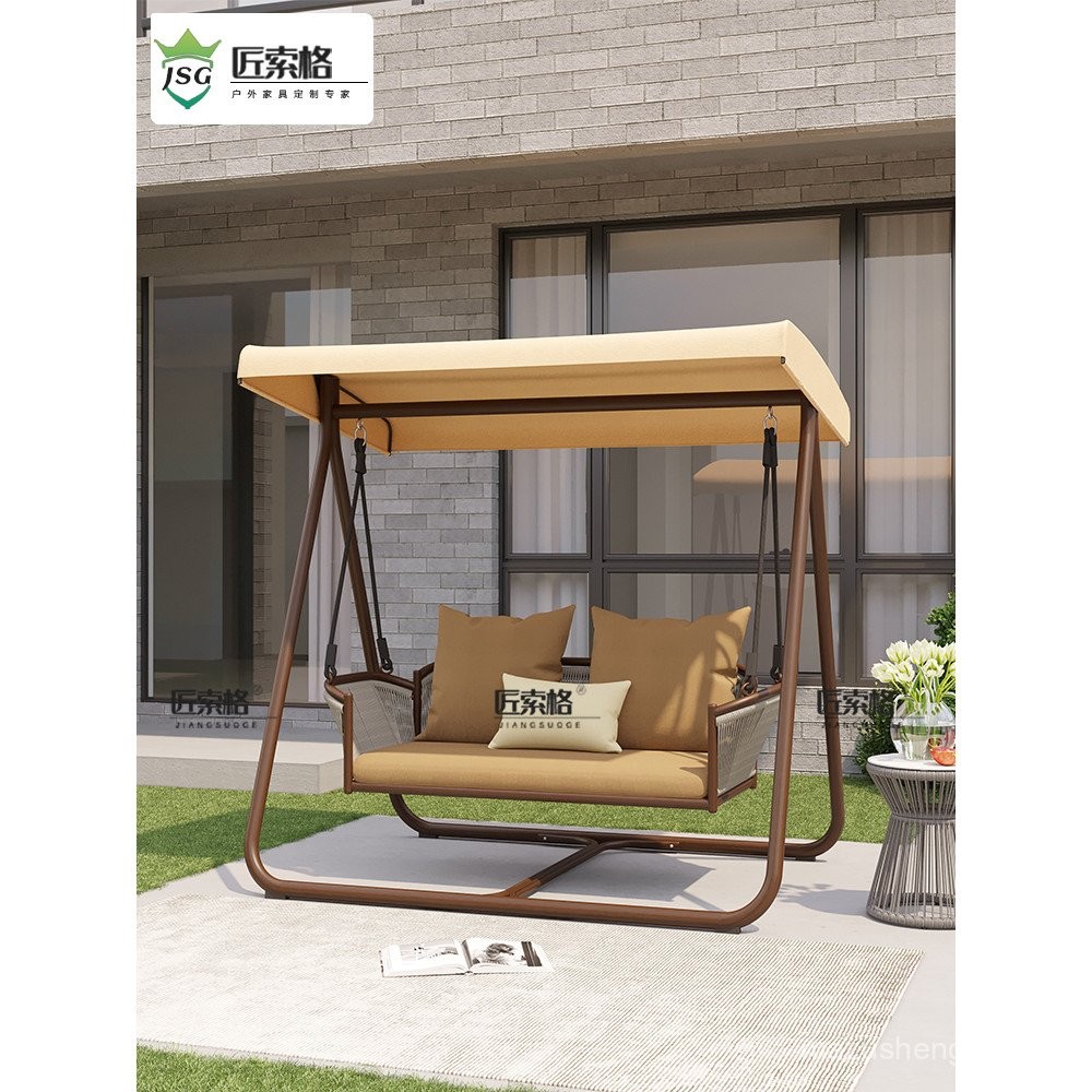 Swing Villa Courtyard Double Rocking Chair Courtyard Influencer Terrace ...