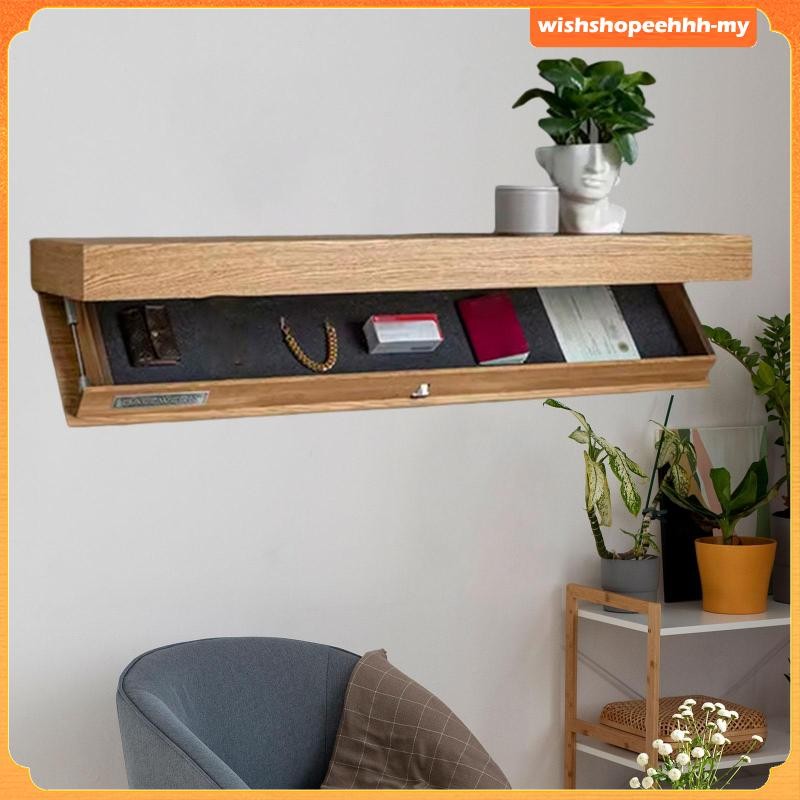 Concealed Floating Shelf with Hidden Copartent odern Hoe Decor for