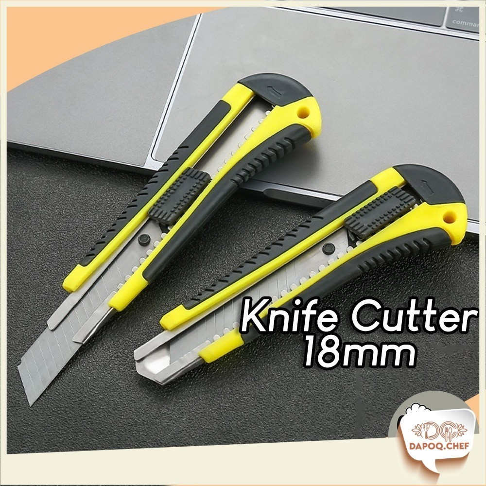 DC 18MM Knife Cutter Pisau Pemotong Kotak Kerats Big Size Office Tools ...