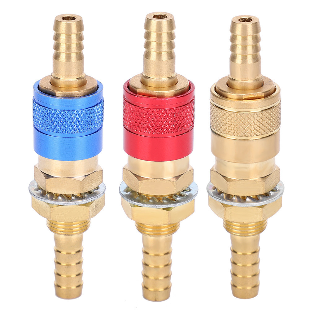 Cancanshop 8mm Brass Water Cooled Adapter Pair Of And Gas Quick Connector Fitting For Mig Tig 5658