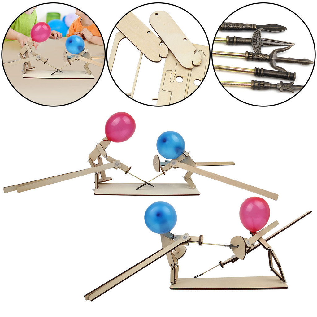 2024 New Bamboo Balloon Fast-Paced Wooden Fencing Two-player Wooden ...