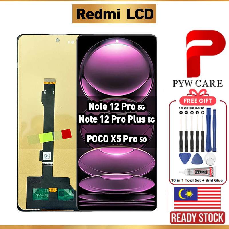 Skrin LCD Serasi Untuk Redmi Note 12 Pro 5G / Redmi Note 12 Pro Plus 5G ...