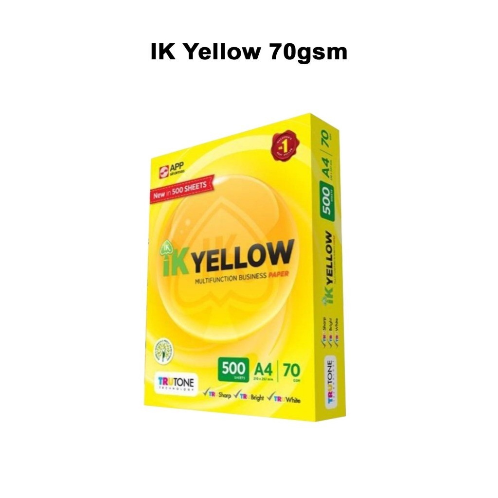 KAUKAU IK A4 Copier Paper 70gsm 500 sheets IK Eco IK Yellow King100 ...