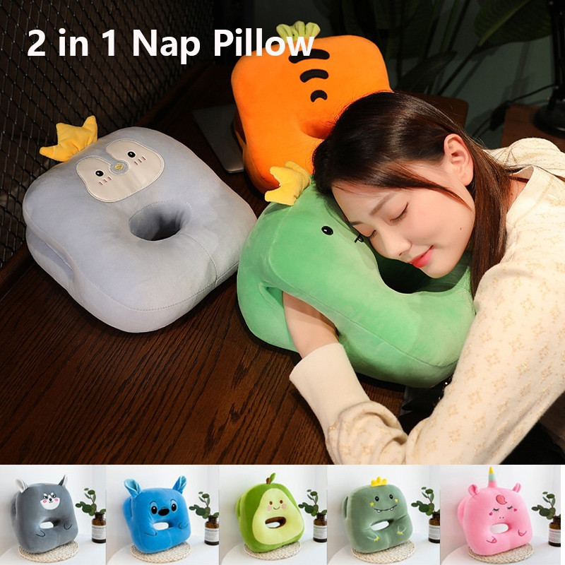 Coussin Main Chaud Personnage Cartoon - Cadeau Enfant, Voyage (Rose) - 3