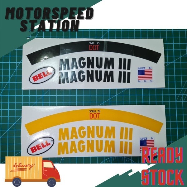 Sticker Magnum III (21cm) Snell 75 Dot Sticker Bxll Helmets | Shopee ...