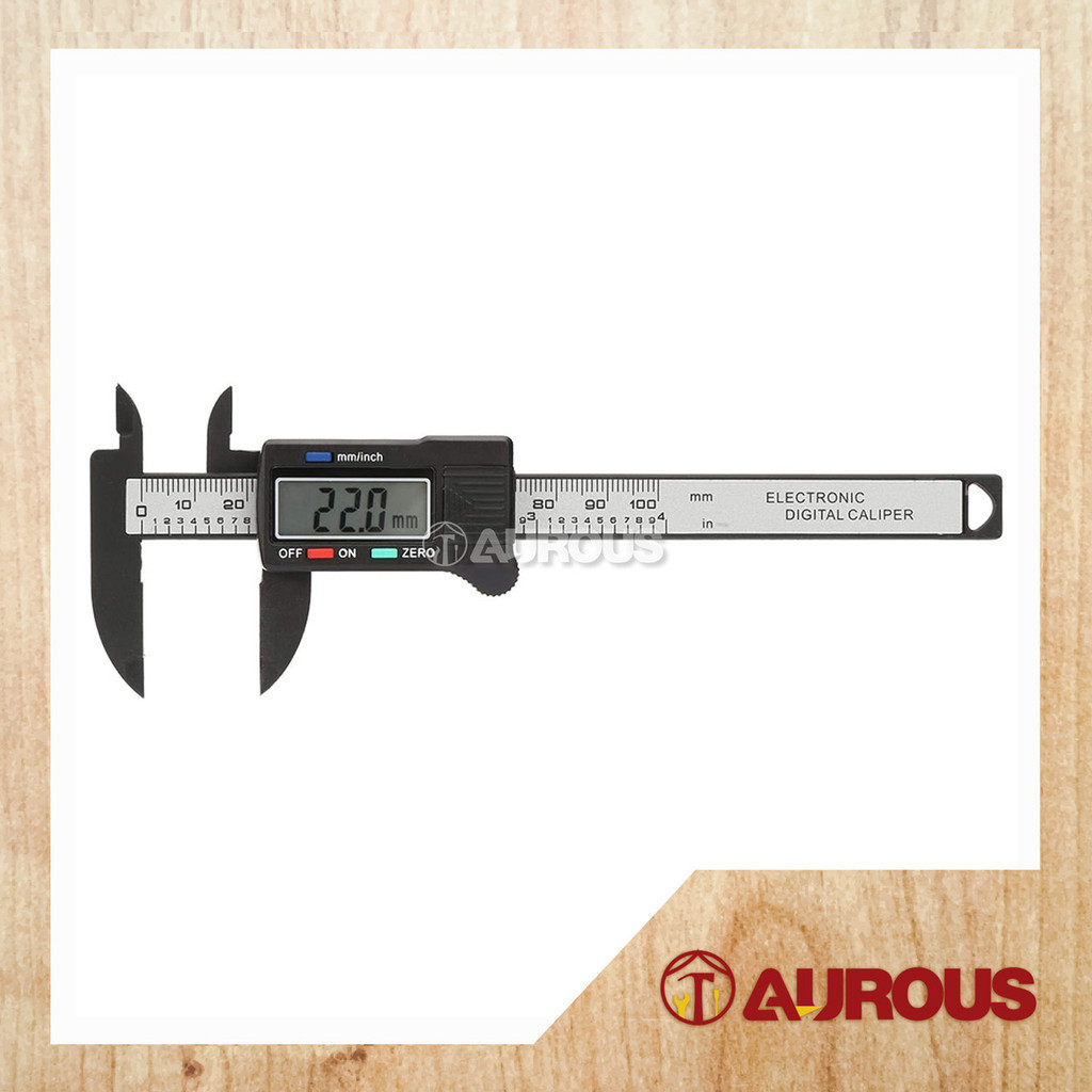LCD DISPLAY PVC CARBON FIBER DIGITAL VERNIER CALIPERS (0-100MM ...