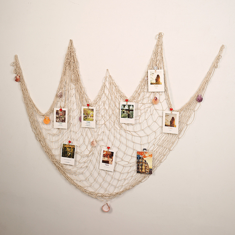 1m*2m Net Wall Hanging Mediterranean Sea Fish Net Home Wall Decoration ...