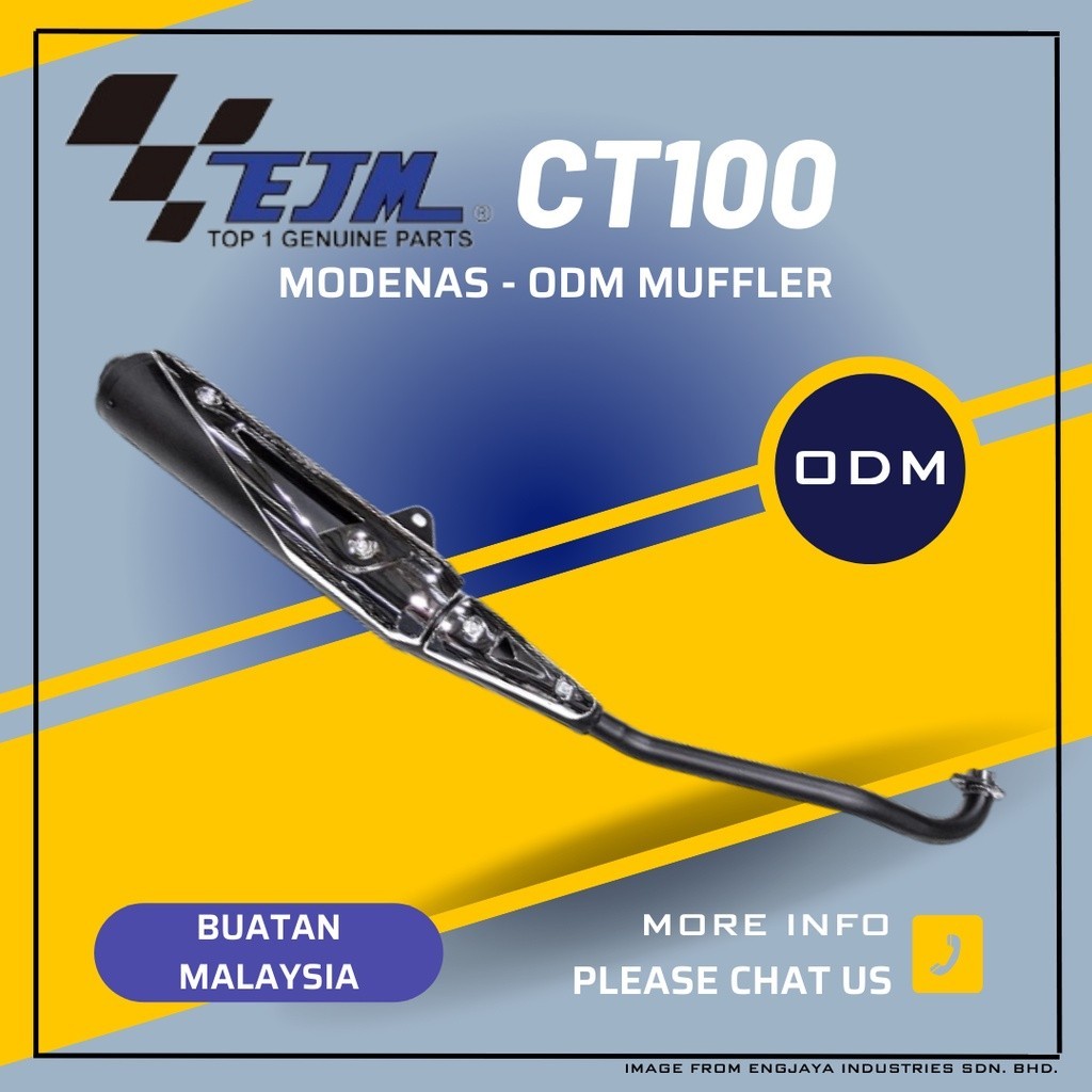 100% EJM MODENAS CT100 STD EXHAUST PIPE COMP ASSY - CT 100 EX PIPE ...