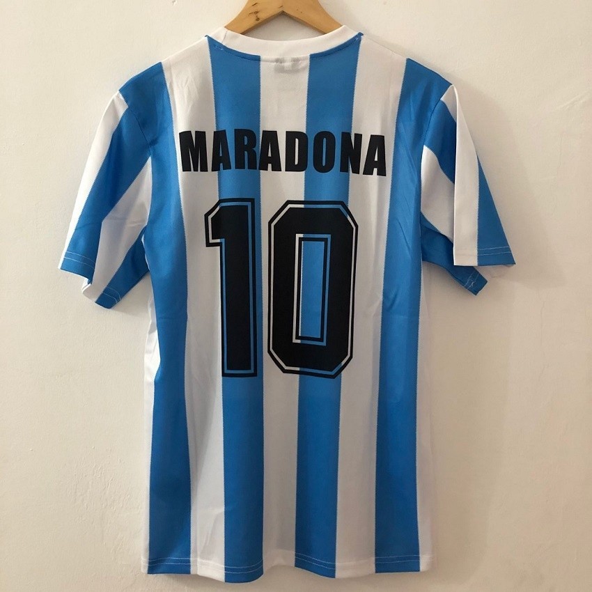 1986 MARADONA Soccer Jerseys adult RetroThailand 86 Argentina Football ...