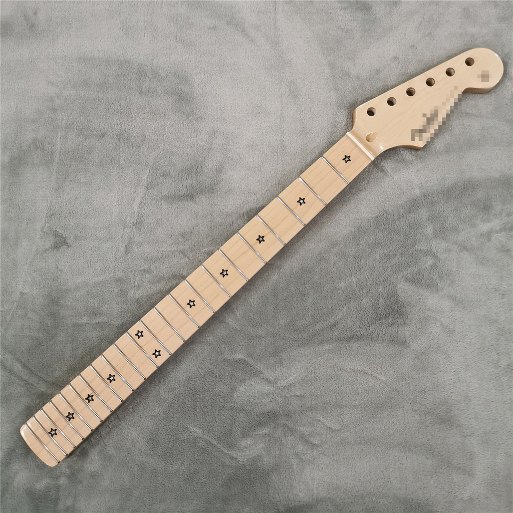 Maple Electric Guitar Neck Replacement 22 Fret Maple Fingerboard Star ...