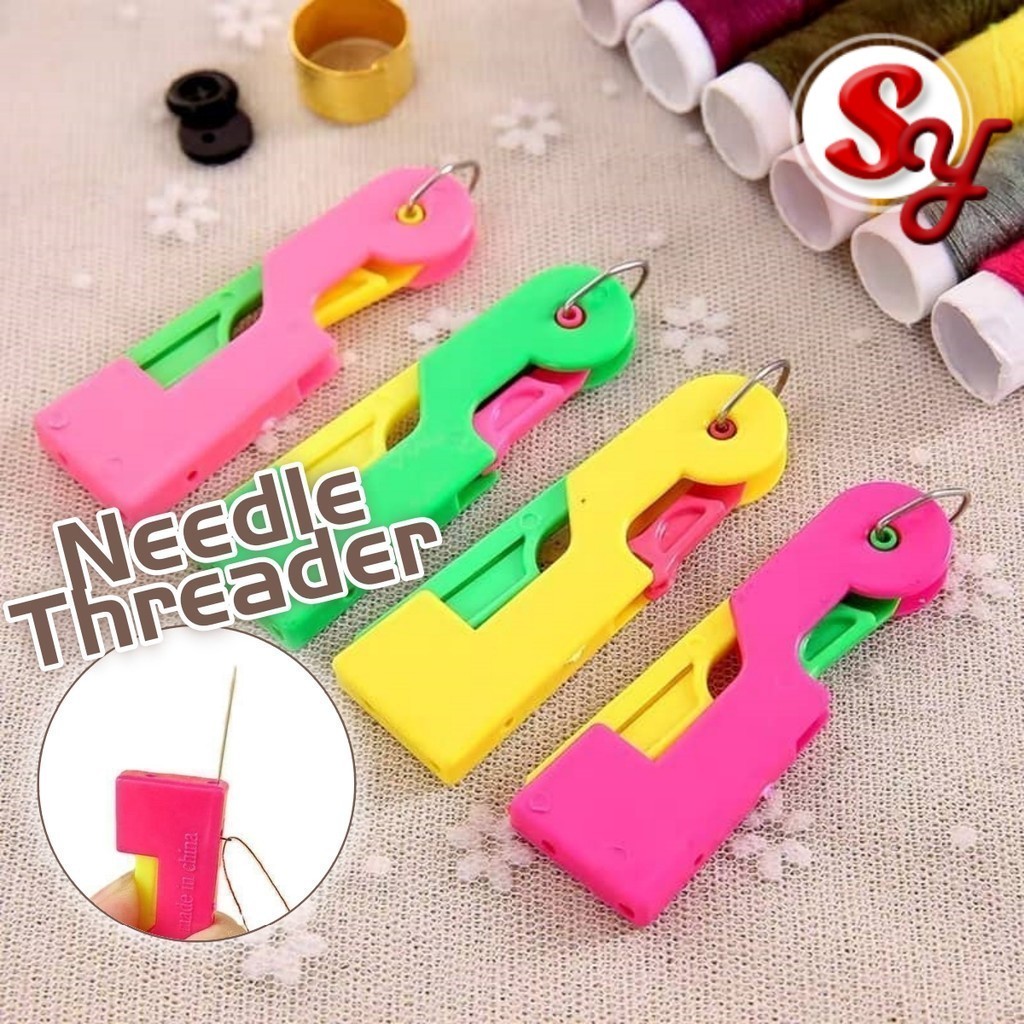 Automatic Easy Sewing Needle Threader Device Use Threading Handle Craft ...
