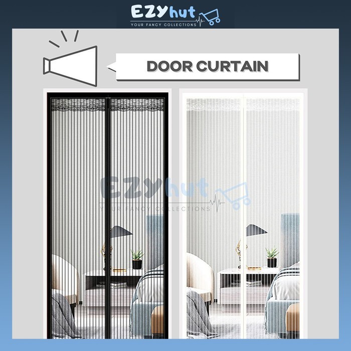 Fiberglass Door Curtain Automatic Anti Mosquito Magnet Mesh Screen Door