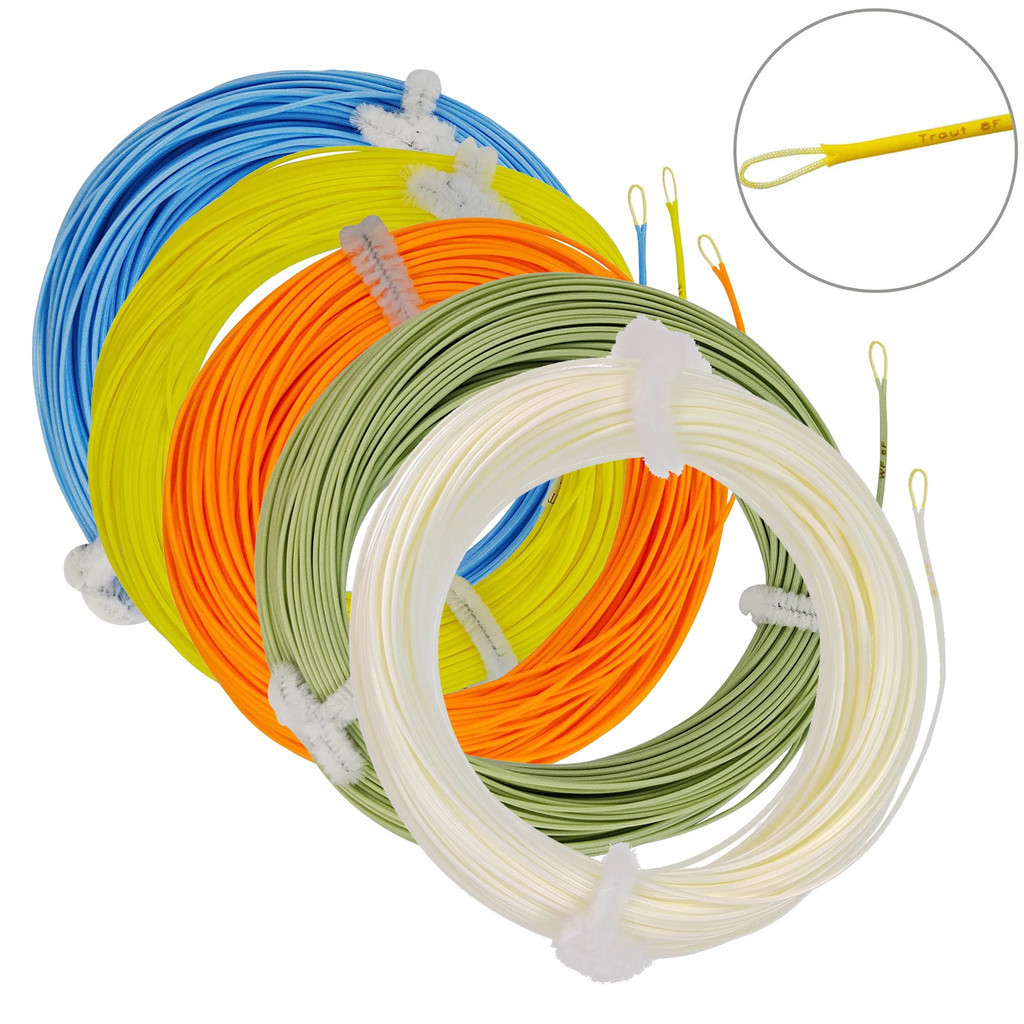 Weight Forward WF Floating Flying Fishing Main Line 100FT With Loop ...