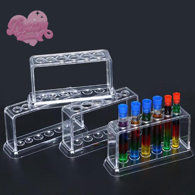 Dreambeauty Plastic Clear Test Tube Rack 6 Holes Stand Lab Test Tube Stand Shelf New Shopee