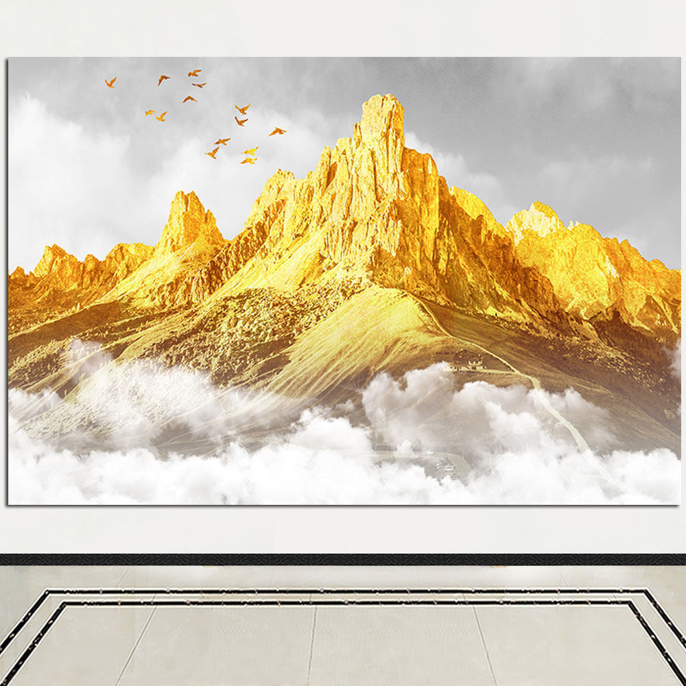 Jinshan Background Painting Waterless Background Chart Gathering Money ...