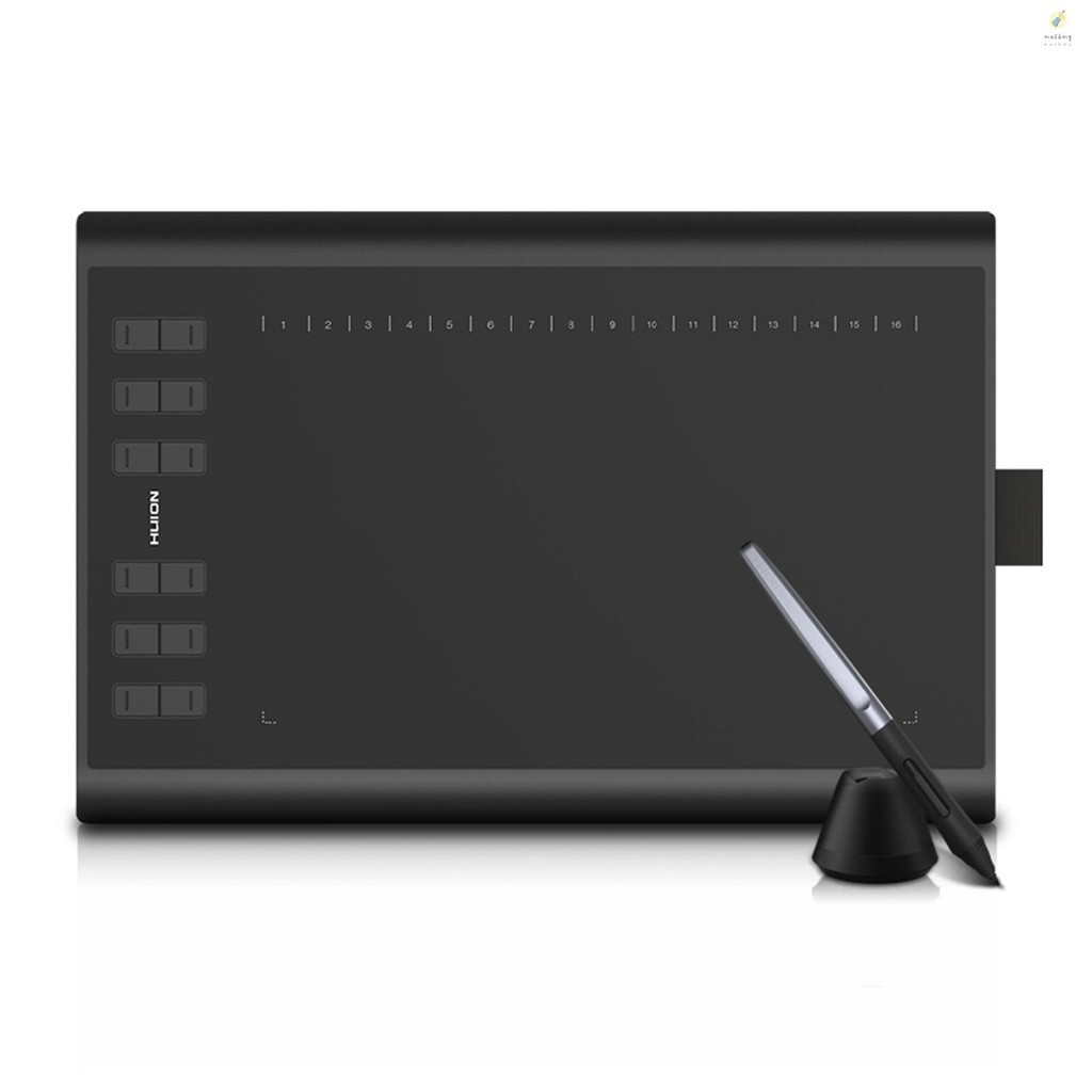 Huion H1060P 10x6.25'' Graphic Drawing Tablet Tilt 8192 Battery Free Pen Stylus