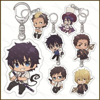 BLUE EXORCIST Keychain Anime Keyring Acrylic Bag Pendant Game Alterna ...