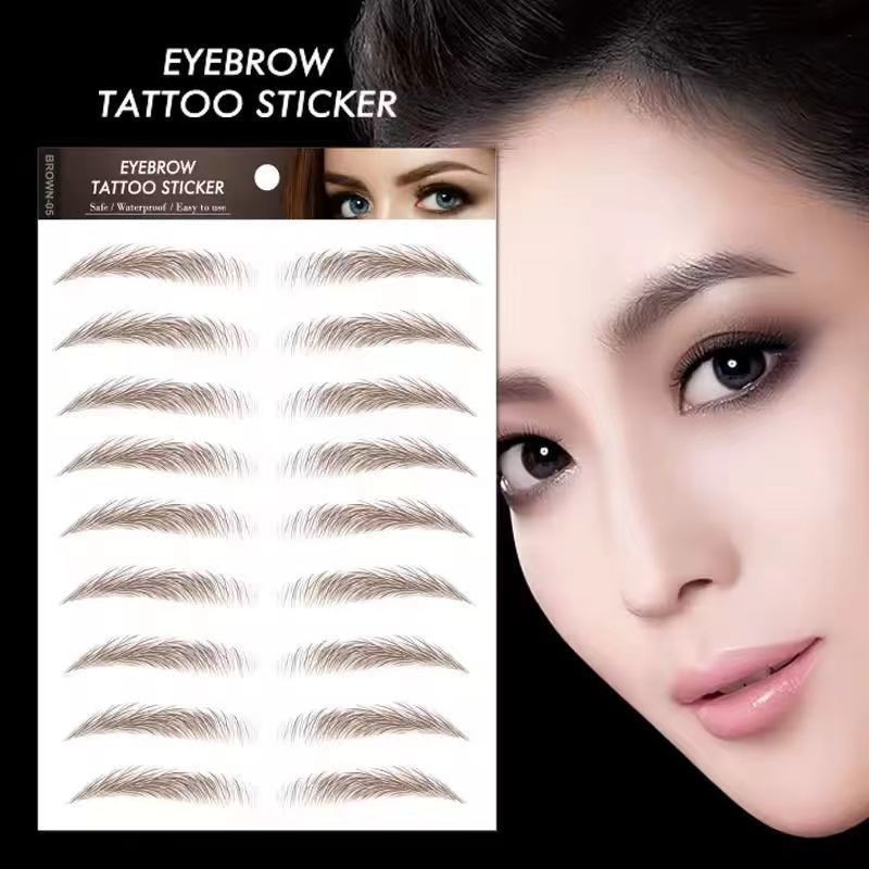 Influencer Same Style Eyebrow Stickers 3D Eyebrow Stickers Simulation ...