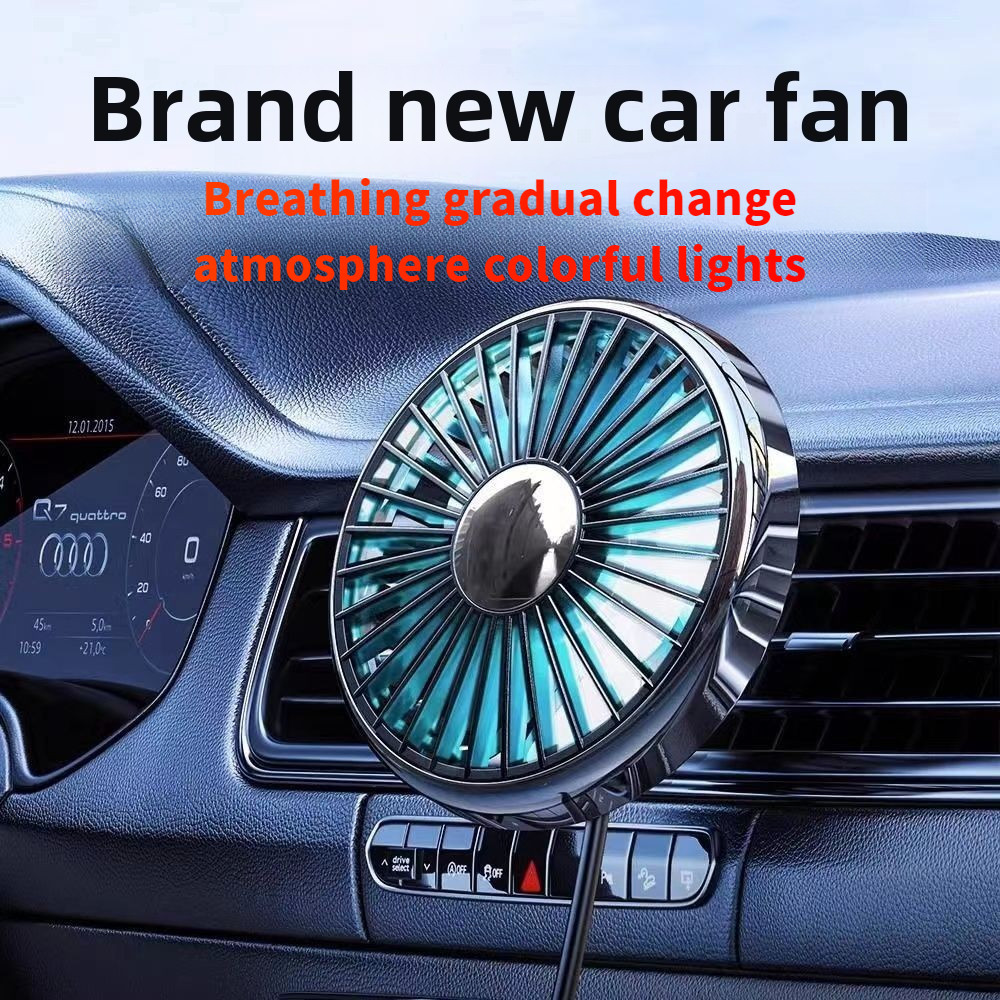 Car fan, car air outlet USB small fan, 12V volt 24V electric fan, car ...