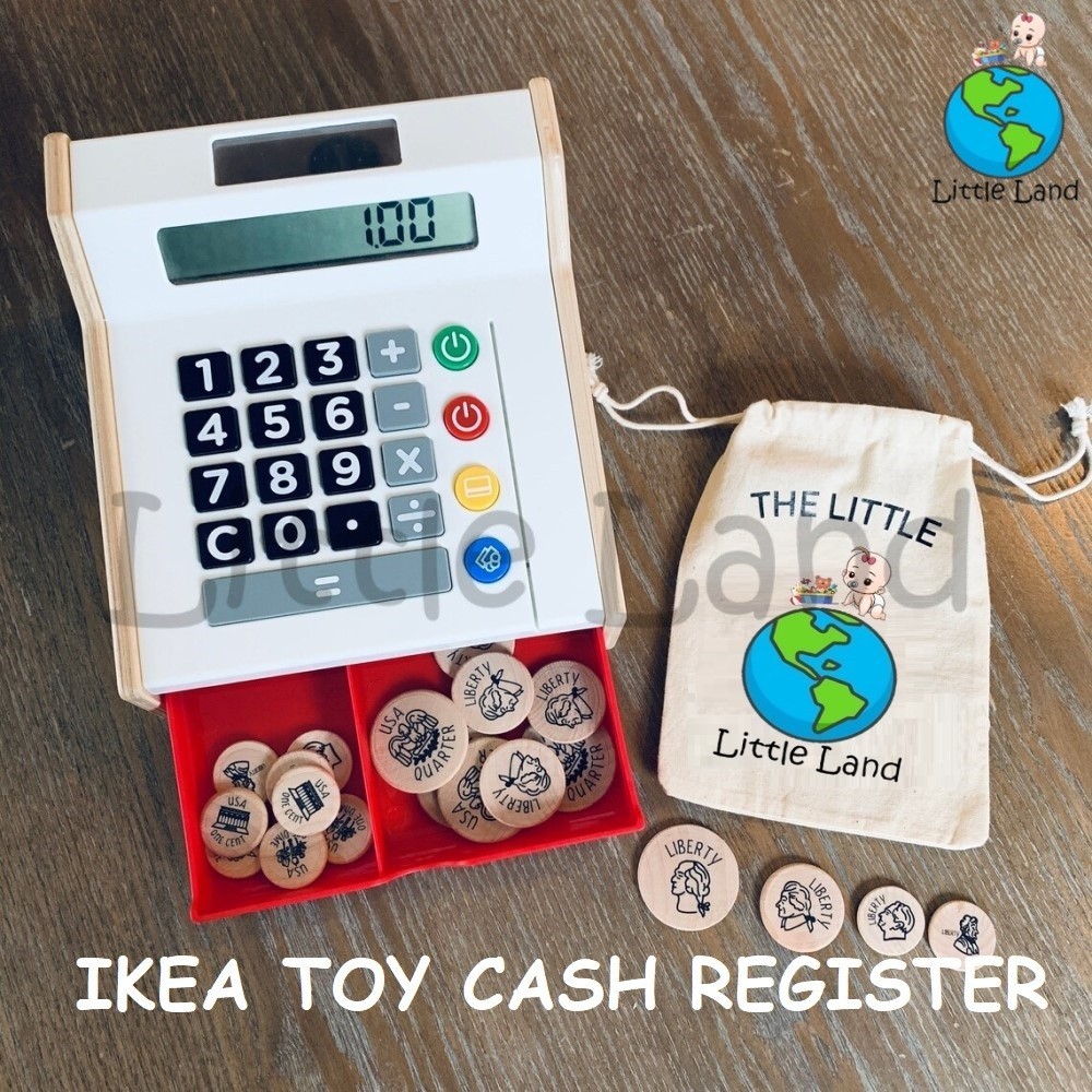 IKEA Toy Cash Register Cashier Machine Role Play Mainan Budak Cashier Shopee Malaysia