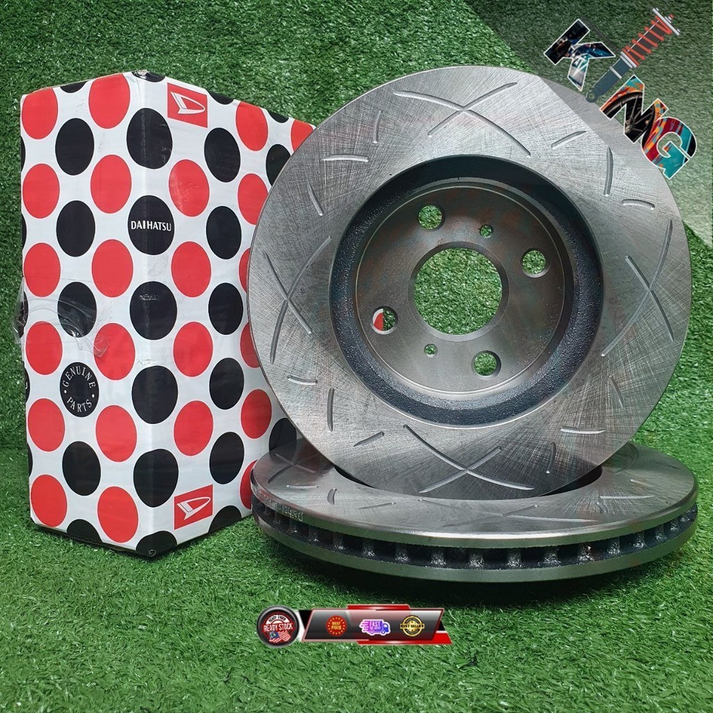 DAIHATSU DRILLED SPORT DISC ROTOR SET FOR PERODUA MYVI 2005-2017 ...