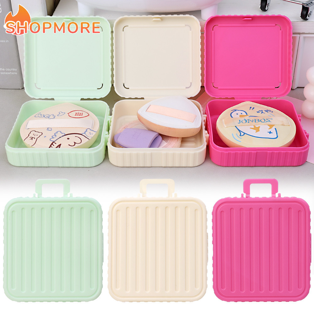 Colorful Plastic BB Foundation Makeup Sponge Storage Box - Travel ...