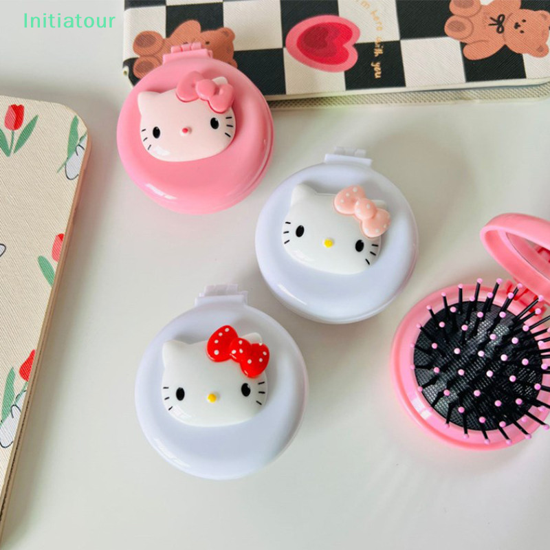 Initiatour Kawaii Sanrio Hello Kitty Massage Airbag Comb With Mirror