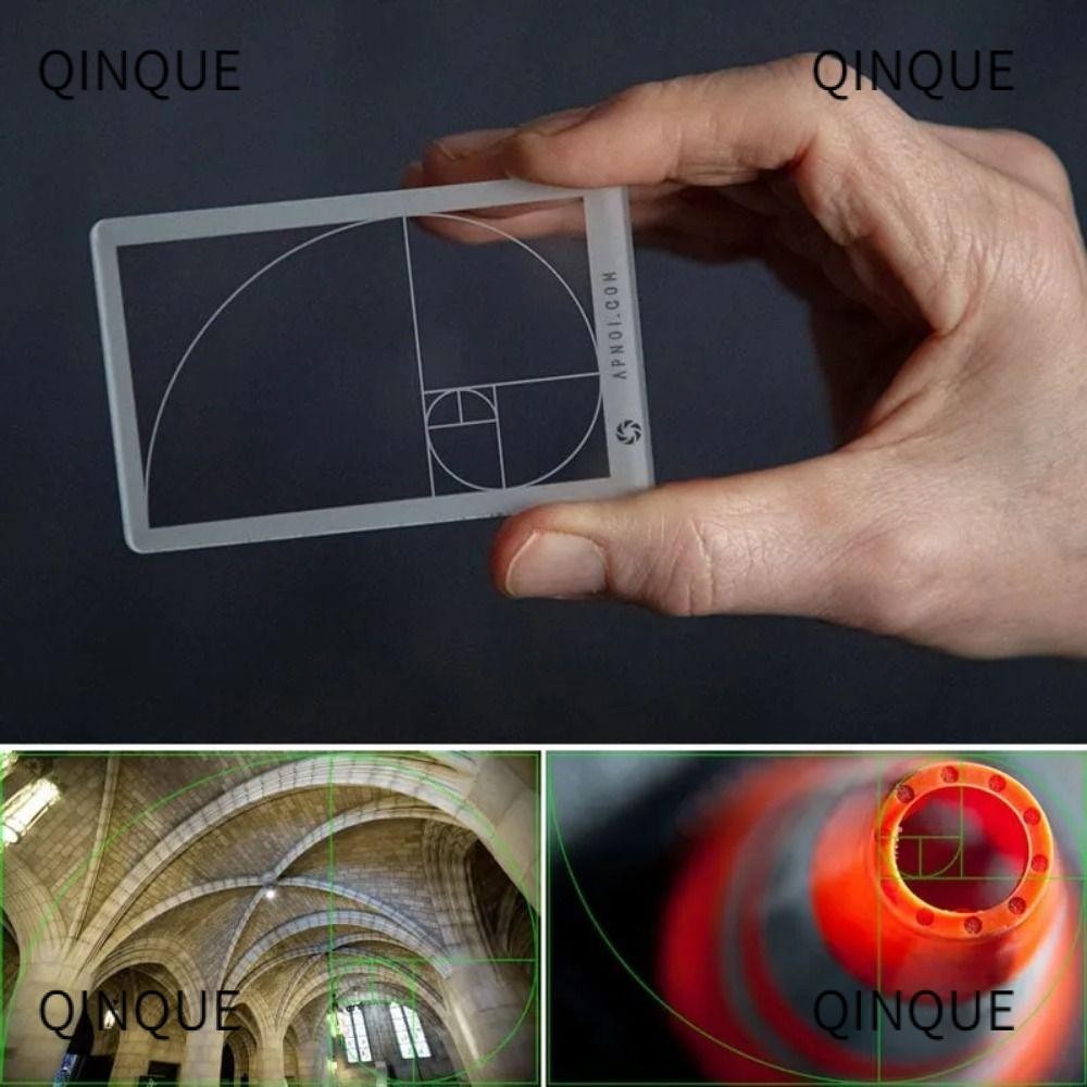 QQIN Viewfinder Ruler, Acrylic Multifunction Golden Ratio Ruler ...