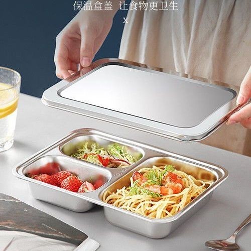 304 Stainless Steel Lunch Box with Lid Adult Student Lunch Box