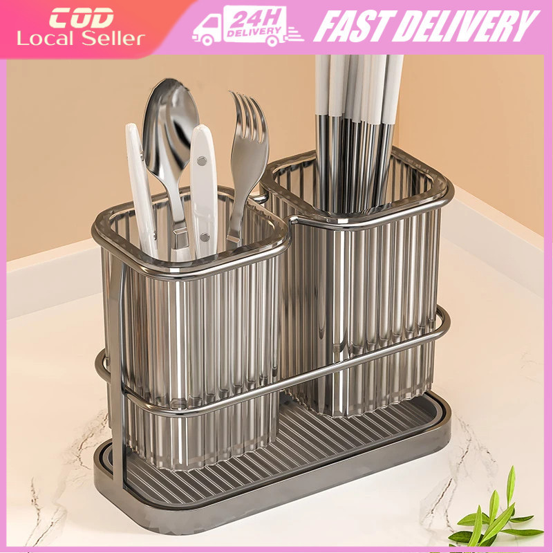 Chopsticks Drain Rack Spoon Fork Storage Rack Kitchen Multifunctional ...