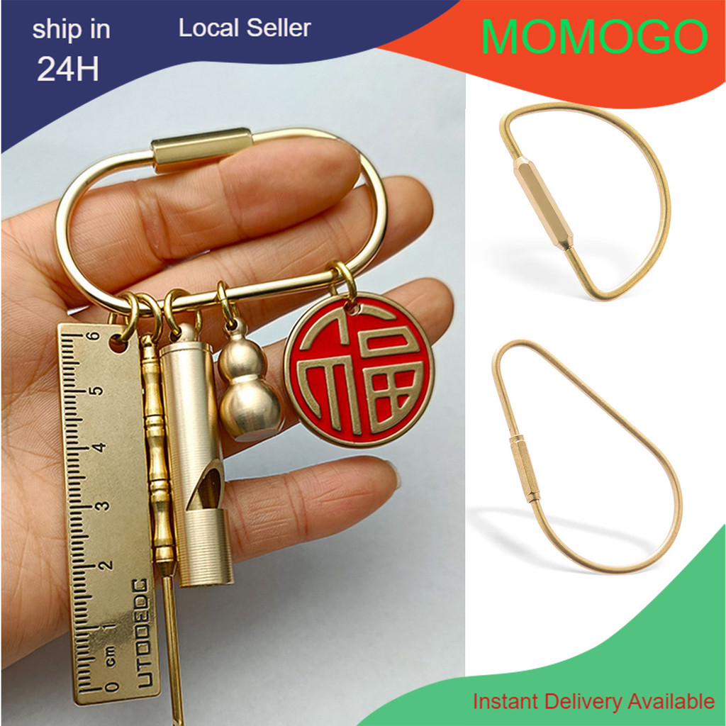 Buckles Brass Key Chain O/V/D-shaped Brass Screw Lock Keychain Buckle ...