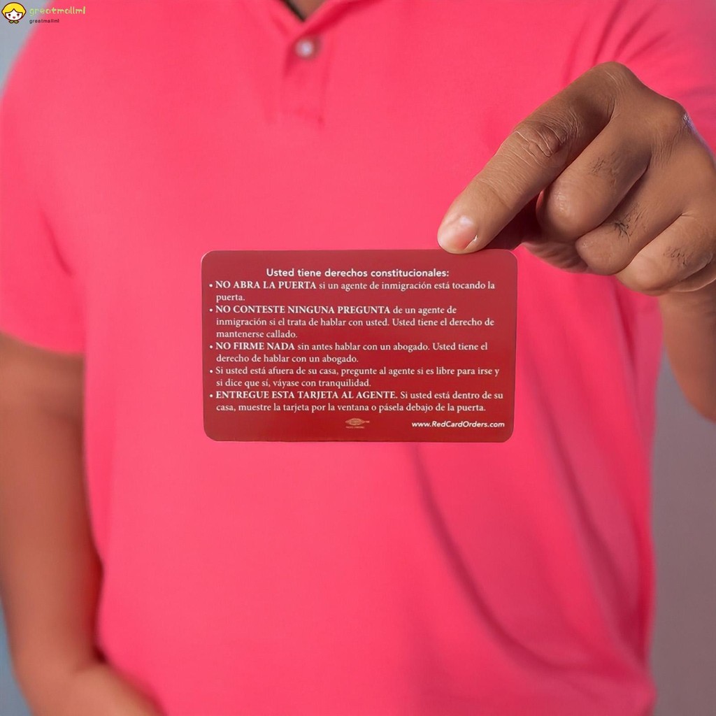Red Card Constitutional Rights Card U.S. Citizenship Constitutional ...