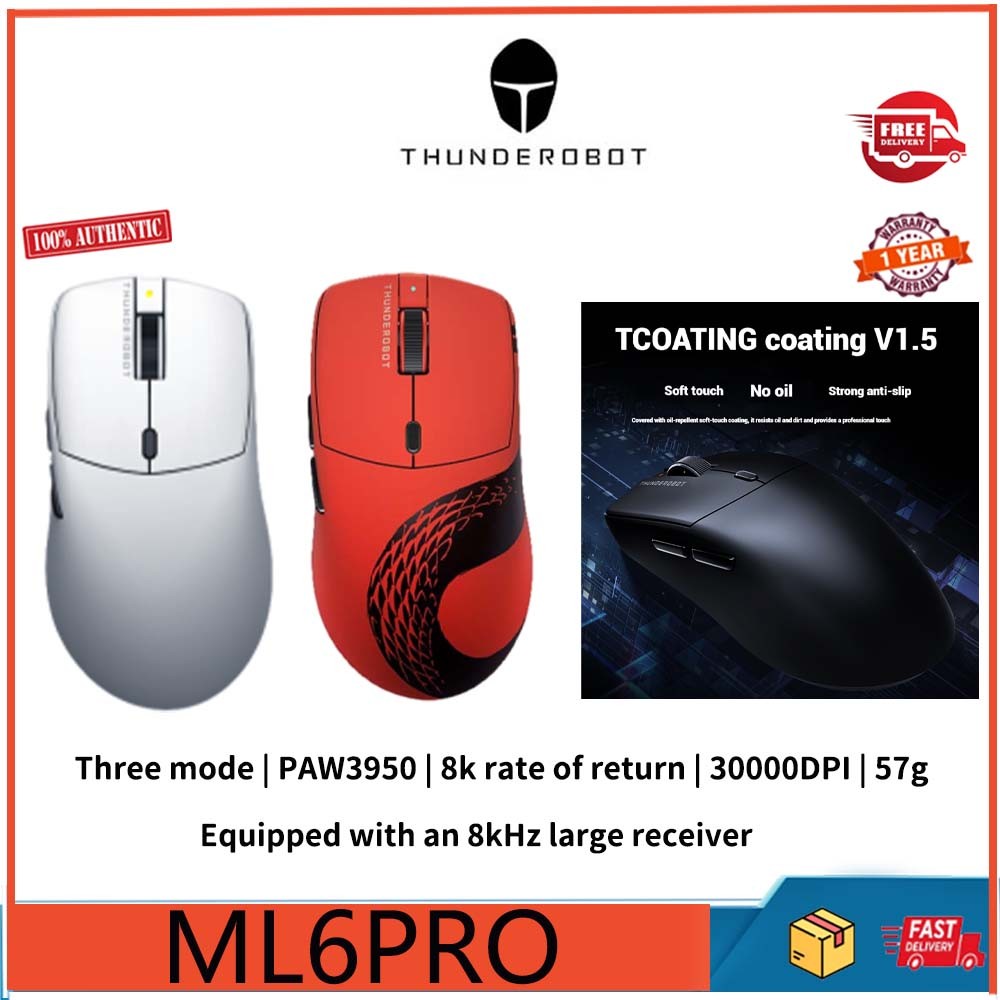 THUNDEROBOT ML6Pro competitive version three mode PAW3950 lightweight ...