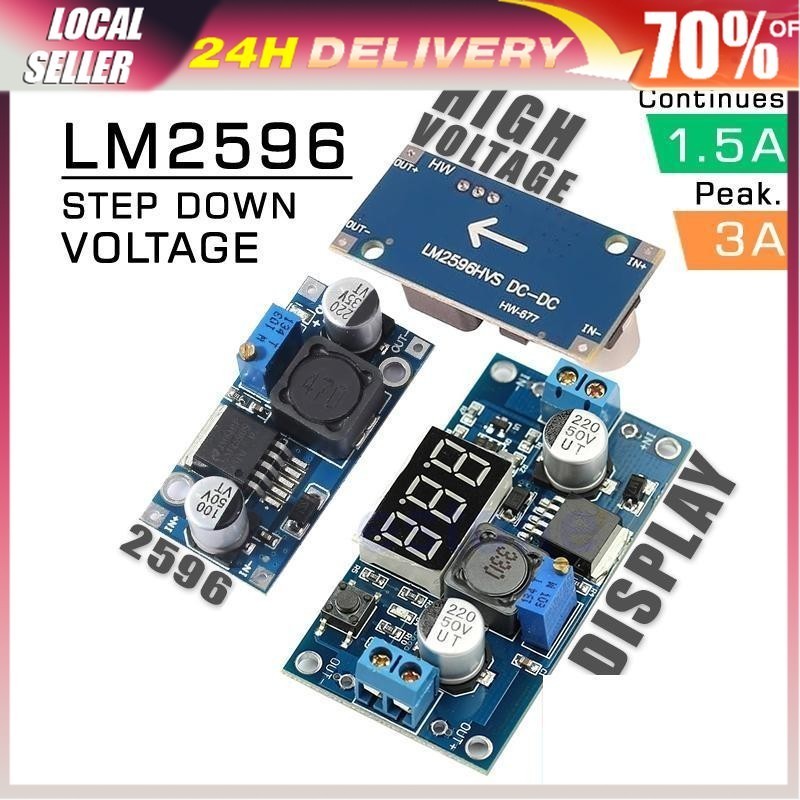 Adjustable DC Step Down LM2596 Converter Supply Module Display Buck