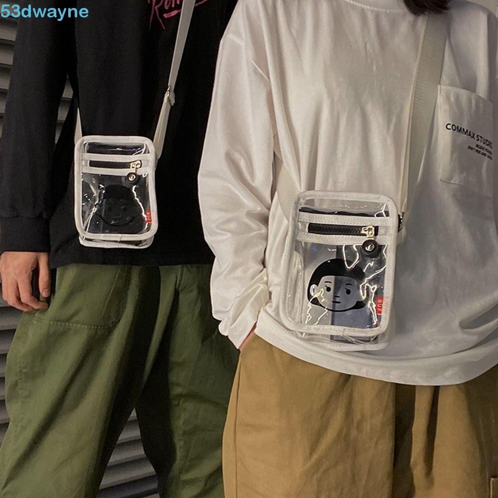 DWAYNE PVC Transparent Bag, Small Square Bag Jelly Bag Crossbody Bag ...