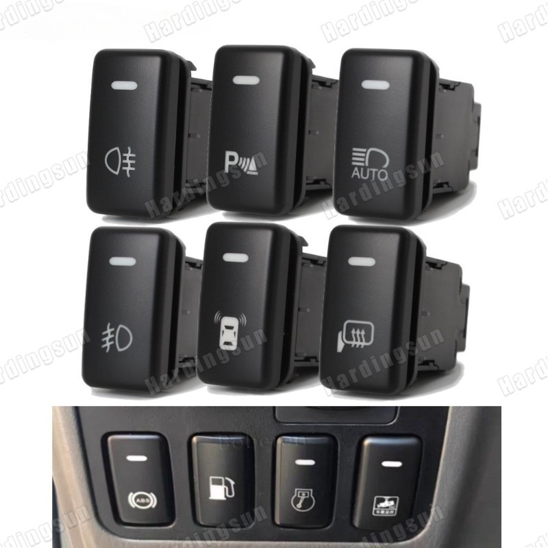 Led Headlight Fog Light Rearview Mirror Heating Parking Radar Switch ...
