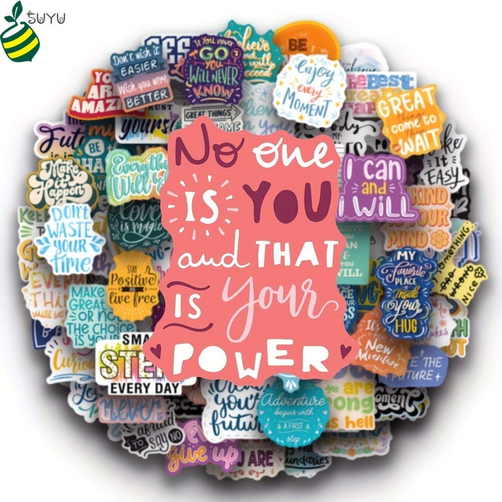 [In stock/COD]100pcs Motivational Quote Stickers, Inspirational Words ...
