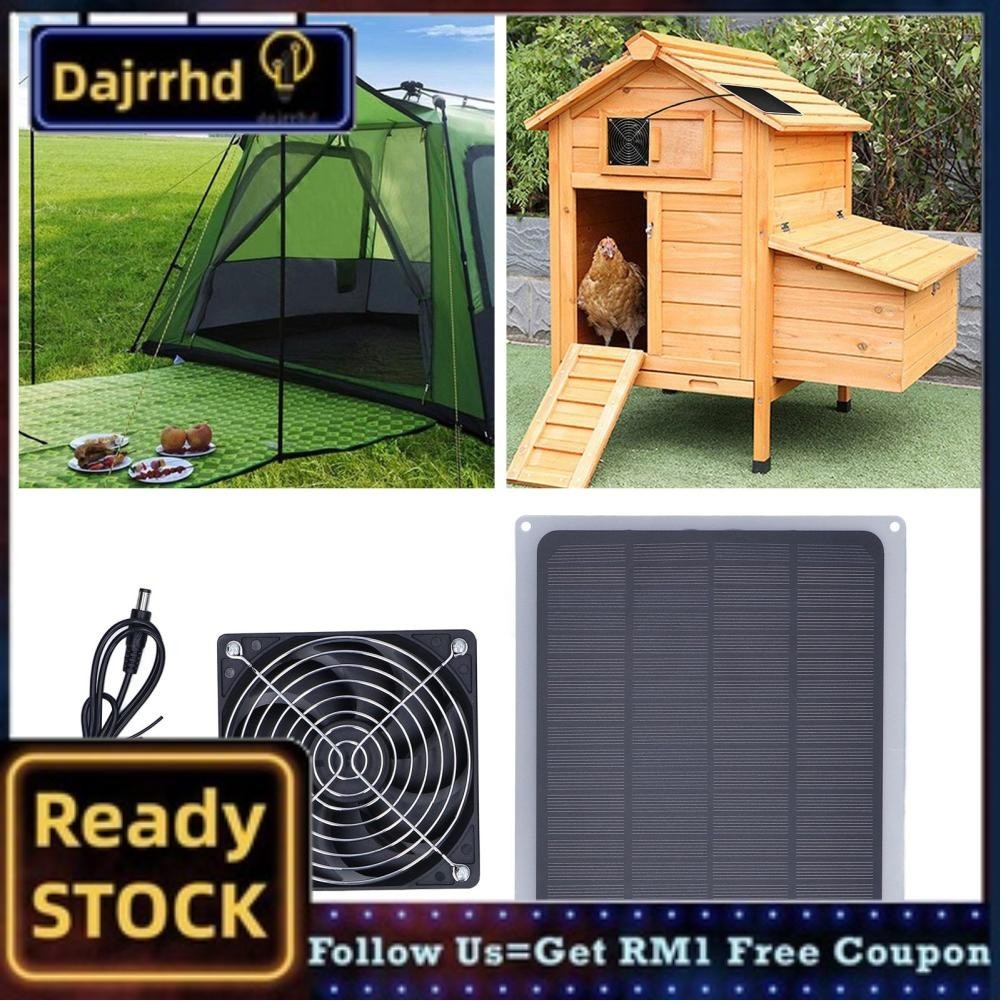 Dajrrhd 6W Solar Panel Fan W/Protecting Net Waterproof Greenhouse ...