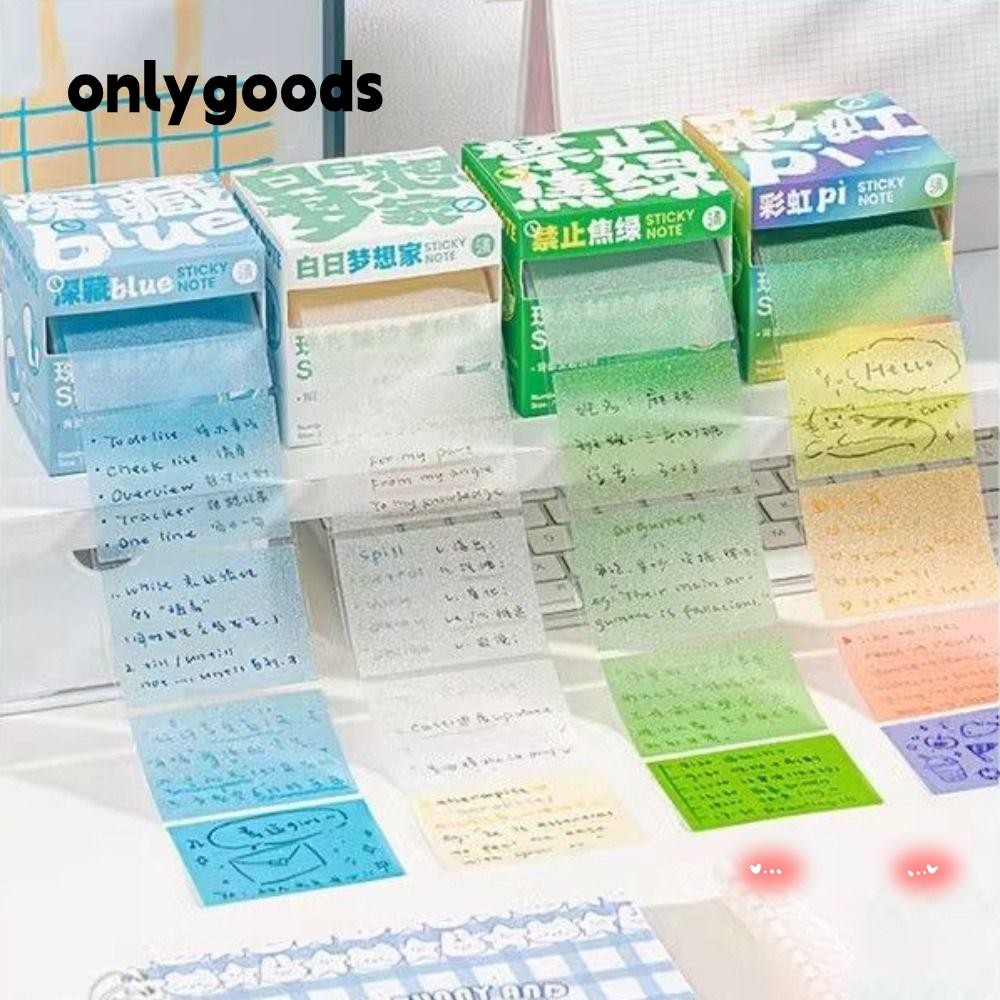 ONLYY 126Sheets Pearlescent Sticky Tabs, Transparent Pearl Aesthetic ...