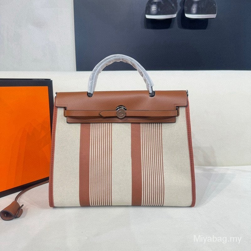 H2023 New herbag Canvas Stitching kelly Shoulder Bag Handbag Crossbody