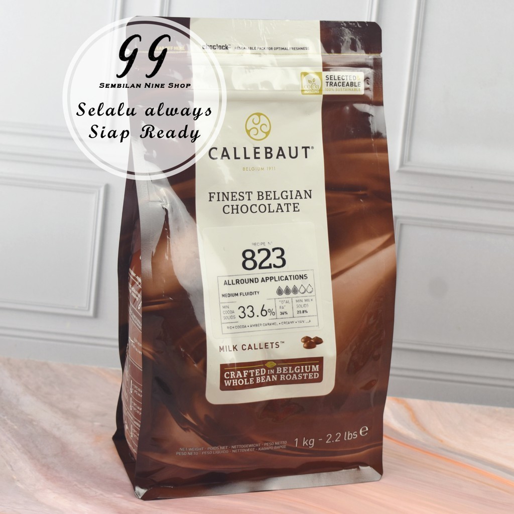 Callebaut 1 KG 823 Milk Chocolate Couverture Callets Calebaut Chocolate ...