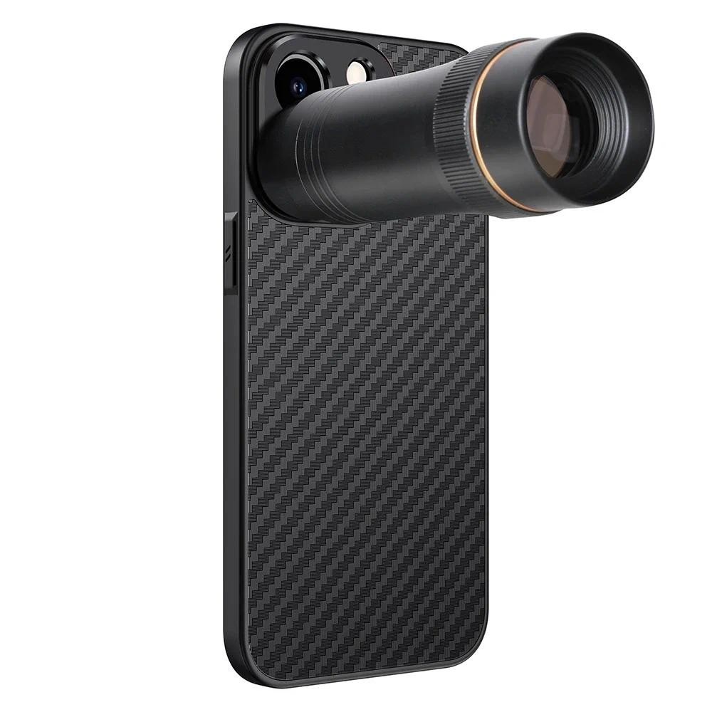 Carbon Fibre 17MM Thread Mount Phone Case for IPhone 16 15 14 13 12 Pro ...