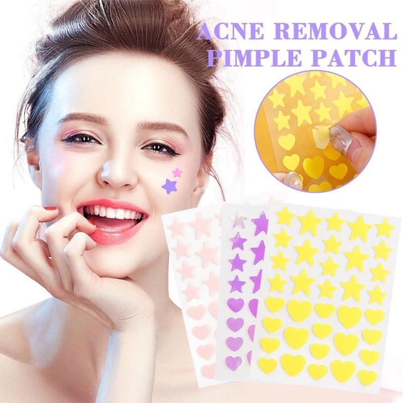 Hydrocolloid Acne Care Patch Sticker 36Pcs/Sheet Colorful Star Heart