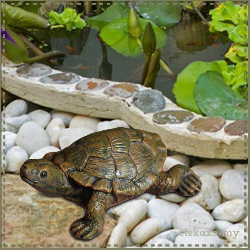 [EtekaxaMY] Turtle Statue Home Decor Sculpture Small Resin Statue Yard ...