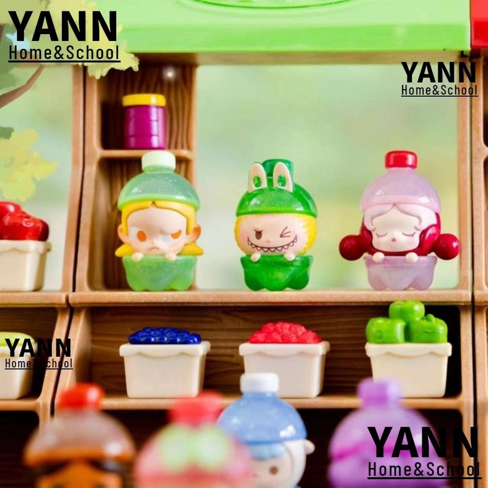 Yann Mini Labubu Ornaments Cute Popmart Pop Bean Anime Cartoon Figure