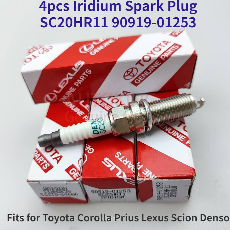 4pcs Iridium Spark Plug SC20HR11 90919-01253 Fits for Toyota Corolla ...
