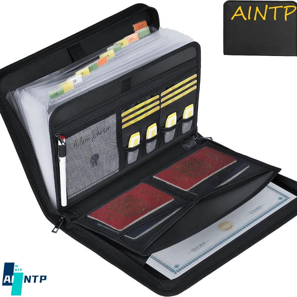 AINTP Accordion File Organizer, Fireproof Waterproof Expanding File ...