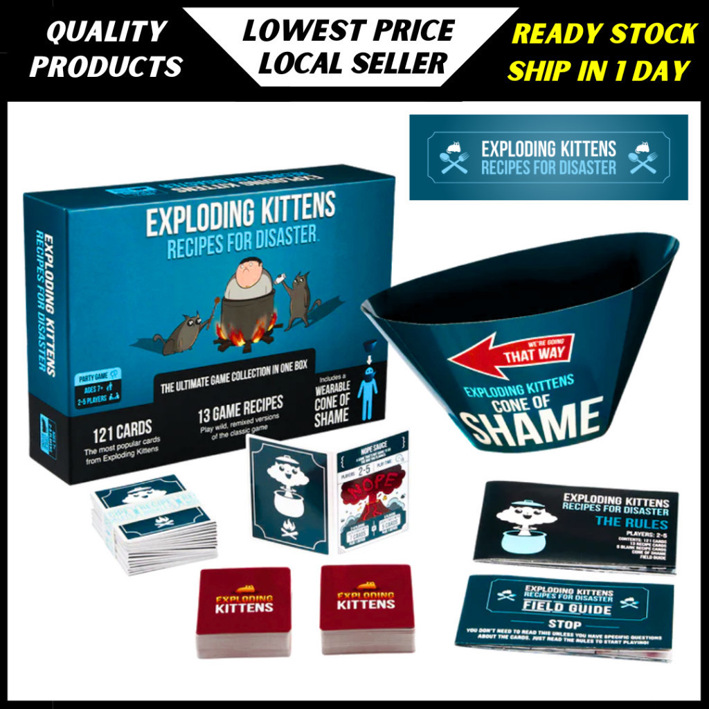 Exploding Kittens Recipes For Disaster Deluxe Board Game Collection ...